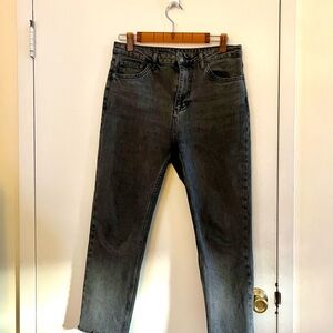 Topshop Women's Gray Ankle Jeans